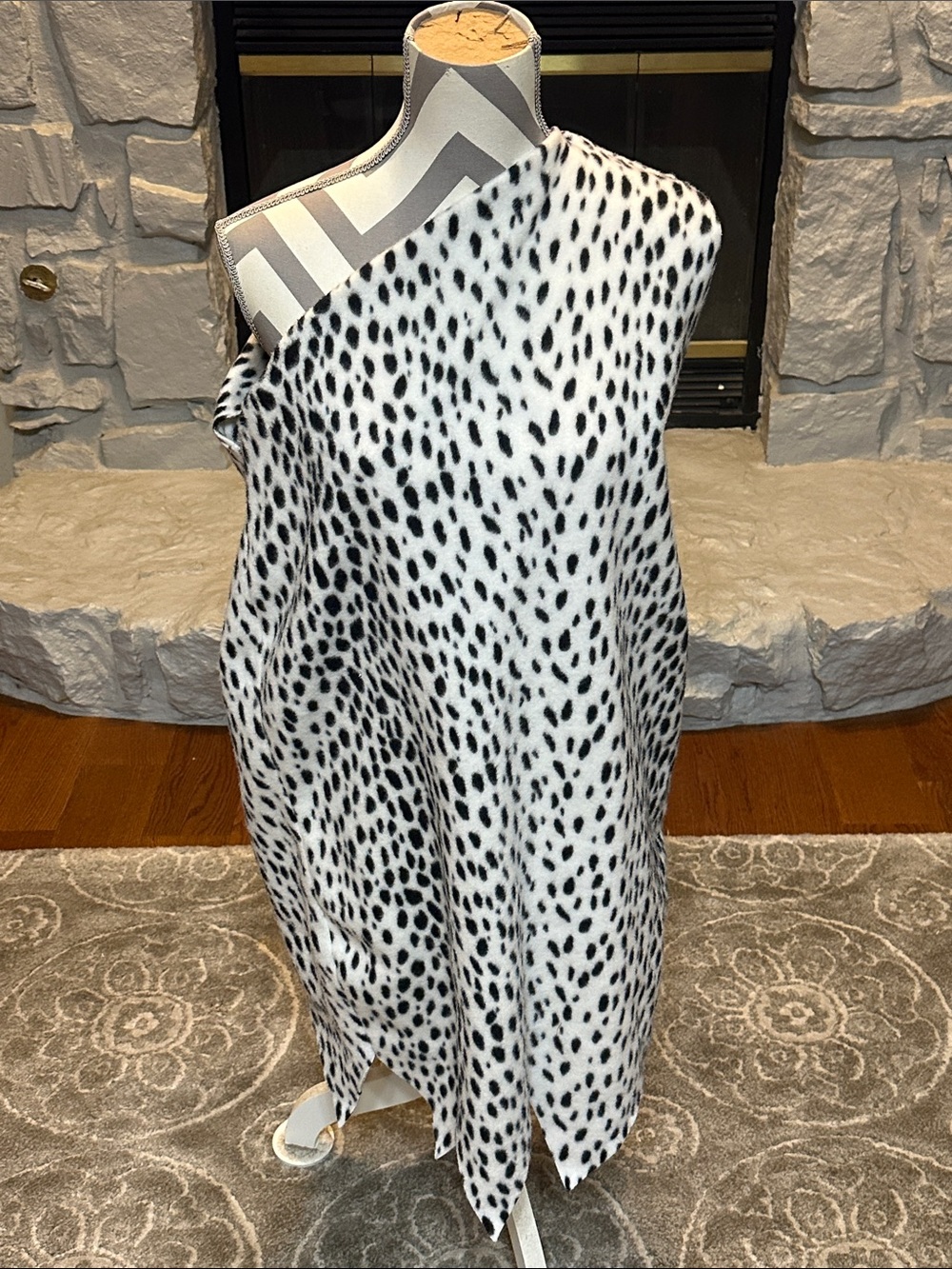Home made cave woman costume dress